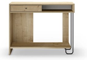 Konsola z blatem w dekorze dębu 35x100 cm Saturne – Marckeric