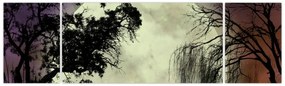 Obraz - Księżyc w pełni nad powierzchnią (170x50 cm)