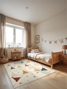 Dywan dziecięcy Adventures – Kolorowa Girlanda na kremowym tle 160 cm x 225 cm Atest Oeko-Tex