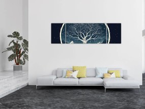 Obraz – Magiczne drzewo z jeleniem II. (170x50 cm)