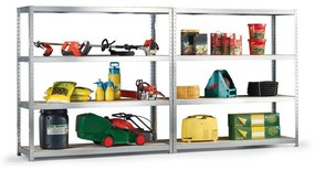 Półkowy regał, nośność 400 kg, 2970x2500x800 mm