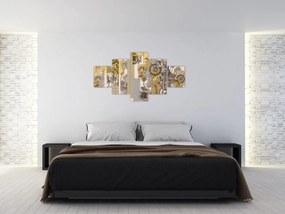 Obraz - Kolaż ze słonecznikami (125x70 cm)