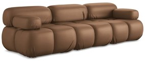 Brązowa sofa modułowa z imitacji skóry 285 cm Lokua – Makamii