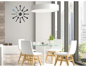 Zegar ścienny naklejany duży nowoczesny akrylowy na ścianę do salonu loft