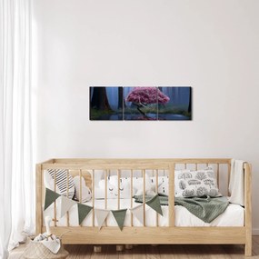 Obraz - Magiczna noc (z zegarem) (90x30 cm)