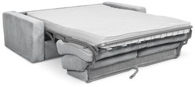 Jasnoszara sztruksowa rozkładana sofa 195 cm Nona – Makamii