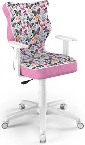 Krzesło obrotowe dla młodzieży Duo White rozmiar 6 (159-188 cm) z wzorami