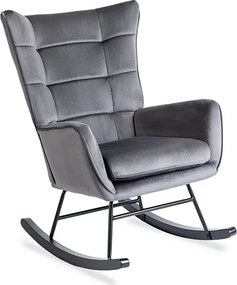 Szary nowoczesny fotel bujany L3-E83