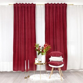 Półzaciemniająca zasłona Werona w kolorze czerwonego wina