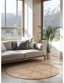 Okrągły dywan z juty w naturalnym kolorze ø 160 cm Bouclé Jaipur – Hanse Home