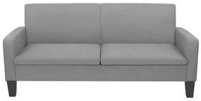 Jasnoszara 3-osobowa sofa do salonu - Vivere