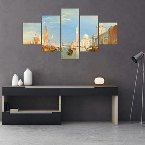 Obraz - Joseph Mallord William Turner, Venice the Dogana and San Giorgio Maggiore, reprodukcje (125x70 cm)
