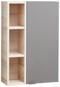 Szaro-naturalna wisząca szafka łazienkowa w dekorze sosny 70x45 cm Quickset 394 – Pelipal