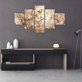 Obraz - Obraz ptaka w stylu vintage II. (125x70 cm)