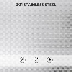 HOMCOM Wózek kuchenny, 4 poziomy, regulowane półki, uchwyty, do kuchni i salonu, srebrny, 60 x 35 x 100 cm | Aosom PL