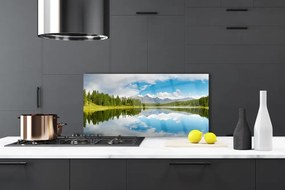 Szkło nad Blatem Harmonijny Pejzaż Alpejski