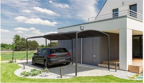 Metalowy wiatrołap rozkładany "Mathis" Antracyt 303/566 x 295 x 240 cm