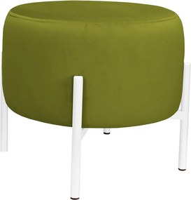 Pufa OLA loft ławka podnóżek metal : Kolor Stelaża - Biały, Kolor tkaniny - VELVET - BL75, Typ tkaniny - Velvet