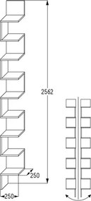 Kaszmirowa ścienna półka narożna wisząca G8-D37