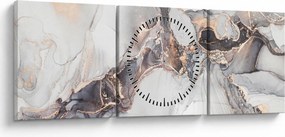 Obraz - Imitacja marmuru (z zegarem) (90x30 cm)