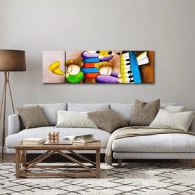 Obraz - Muzycy, malarstwo (170x50 cm)