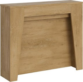 Konsola rozkładana 90x25/211 cm Anea Dąb naturalny wewnętrzne przedłużenia