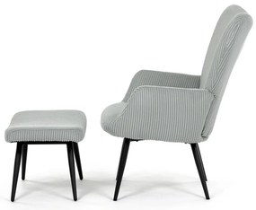 Fotel relaksacyjny z podnóżkiem L7285 BLUE6,niebieski