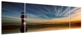 Obraz latarni morskiej na morzu (170x50 cm)