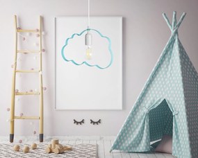 LAMPA WISZĄCA CHMURKA BŁĘKITNA