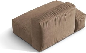 Jasnobrązowy aksamitny moduł sofy (lewostronny) Martina – Micadoni