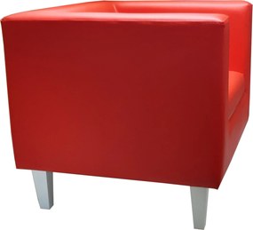 Fotel Monaco tkanina Eko-skóra : Kolor nogi - Biała, Kolor tkaniny - EKO-SKÓRA - 15D, Wysokość nogi - 20 cm