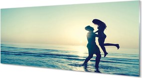 Panel szklany do Kuchni Ludzie nad Brzegiem Morza
