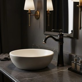Bateria umywalkowa Rea Vintage Postarzana Czarna  Wysoka