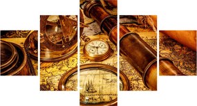 Obraz - Historyczne narzędzia marynarzy (125x70 cm)