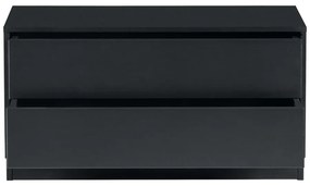 Czarna modułowa szafka pod TV z litego drewna sosnowego 75x40 cm Finca – WOOOD