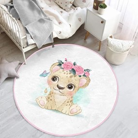 Biały dywan dziecięcy ø 100 cm Comfort – Mila Home