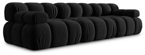 Czarna aksamitna sofa 282 cm Bellis – Micadoni Home