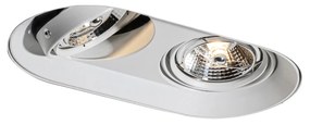 Okrągły wpuszczany reflektor biały GU10 70 mm 2-punktowy - Hubs Nowoczesny Oswietlenie wewnetrzne