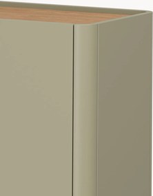 Komoda Elivo 200 cm czterodrzwiowa na nóżkach - eukaliptus / dąb baltic dune