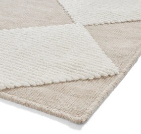 Biało-beżowy dywan odpowiedni do prania 160x230 cm Lyna Beige&amp;White – Think Rugs