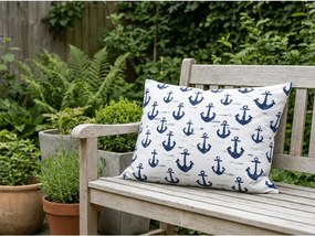 Bawełniana poszewka na poduszkę NAVYSTA POLY 50x70 cm, niebiesko-biała