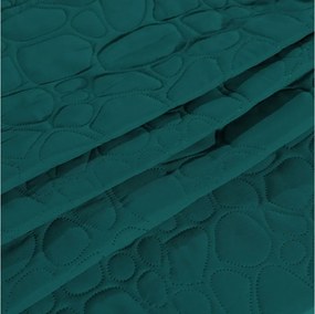 Turkusowa narzuta na łóżko STONE Rozmiar: 200 x 220 cm