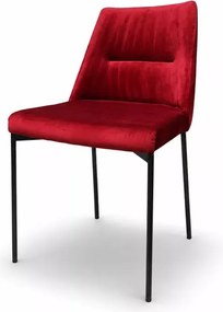 Stylowe krzesło Luckas z metalowymi nóżkami w kolorze czarnym
