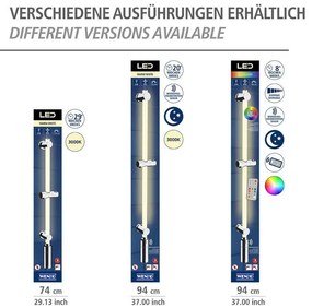 Drążek prysznicowy LED 94 cm, ciepła biel, WENKO