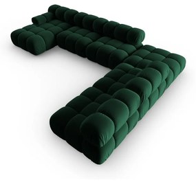 Zielona aksamitna sofa 379 cm Bellis – Micadoni Home