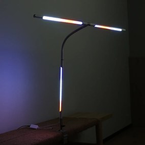 Lampa LED na biurko NOX z efektami RGBW, zacisk, pilot zdalnego sterowania