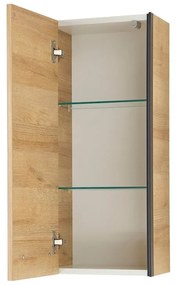 Wisząca szafka łazienkowa w dekorze dębu w naturalnym kolorze 70x30 cm Quickset 395 – Pelipal
