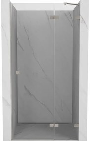 Mexen Lunar L drzwi prysznicowe uchylne prawe 125 cm, transparent, nikiel szczotkowany - 834L-125-000-97-00-P