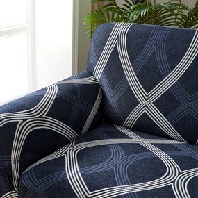 4Home Pokrowiec elastyczny na kanapę Elegant niebieski, 190-230 cm + poszewka na poduszkę gratis, 190-230 cm