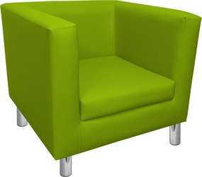 Fotel Monaco tkanina Eko-skóra : Kolor nogi - Chrom, Kolor tkaniny - EKO-SKÓRA - 5D, Wysokość nogi - 15 cm